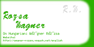 rozsa wagner business card